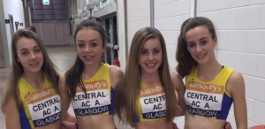 Under 15 Girls Relay Team - Anna Cameron, Emma Mailer, Katie Sharkey, Abby Davison