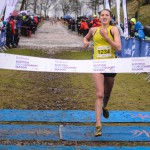 Kathryn cosses the finish line