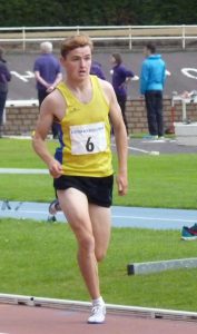 Jamie Crowe on his way to victory in 1500M