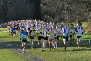 300 Senior Men with Central vests to the fore