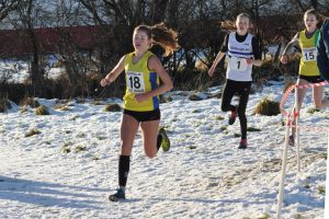 Finish of the U15 and U17 women's race