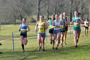 Kate Gallagher showing strongly in the Under-20 race