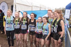 Under-15 Girls - Scotland East (black) and West (blue)