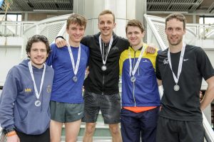 Medallists Wright, Milne, Sutherland, Colley and Hay