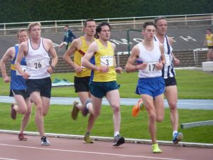 Michael Wright (3) in the 5,000 metres