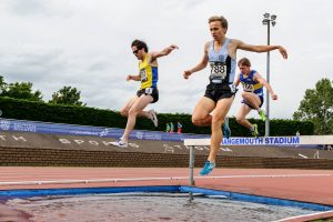 Michael Wright (left) in action