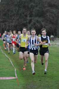 Ali Hay (4) amid the leading group