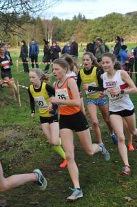 Central's U17W team in at work